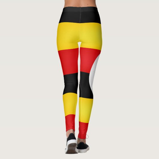 Cool Uganda Flag Mode Leggings (Achterkant)