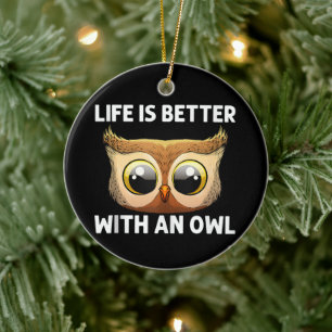 Cool Uil Kunst Voor Mannen Vrouwen Nachtelijke Vog Keramisch Ornament