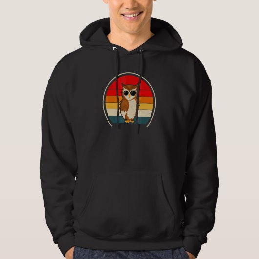 Cool Uil Retro Hoodie (Voorkant)