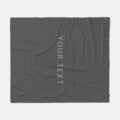 Cool Uitziende Naam & Monogram | Donkergrijs Fleece Deken (Voorkant (Horizontaal))