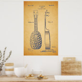 Cool Ukulele Patent Art Poster (Keuken)