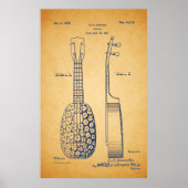 Cool Ukulele Patent Art Poster (Voorkant)