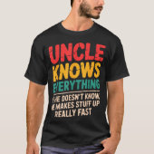 Cool Uncle Design For Uncle Men From Nephew Niece  T-shirt (Voorkant)