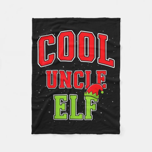 Cool Uncle Elf Christmas Family Matching Group Xma Fleece Deken (Voorkant)
