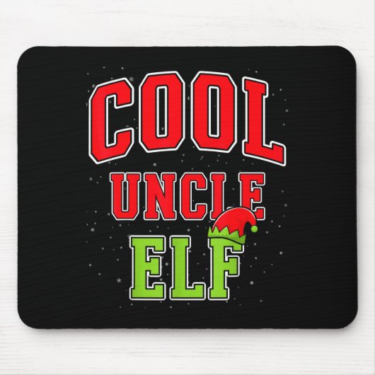 Cool Uncle Elf Christmas Family Matching Group Xma Muismat (Voorkant)
