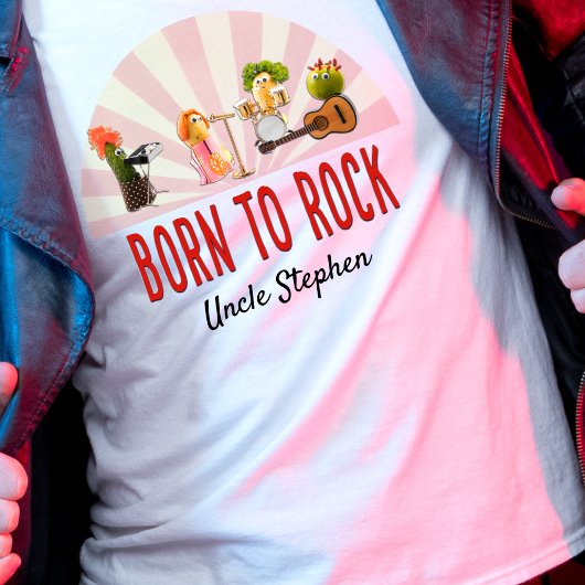 Cool Uncle Gift - Geboren om Rock Fun Veggie T-shirt