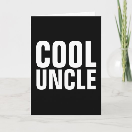 COOL UNCLE HAPPY BIRTHDAY-WENSKAARTEN KAART (Voorkant)