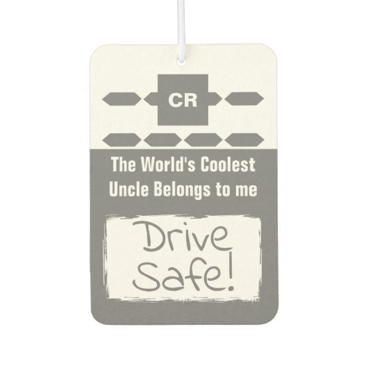 Cool Uncle voeg fotostation veilig grijs toe Luchtverfrisser (Voorkant)