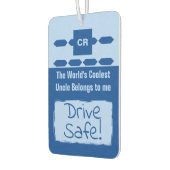 Cool Uncle voegt foto drive veilig blauw toe Luchtverfrisser (Links)