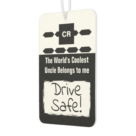 Cool Uncle voegt foto drive veilig zwart toe Luchtverfrisser (Links)