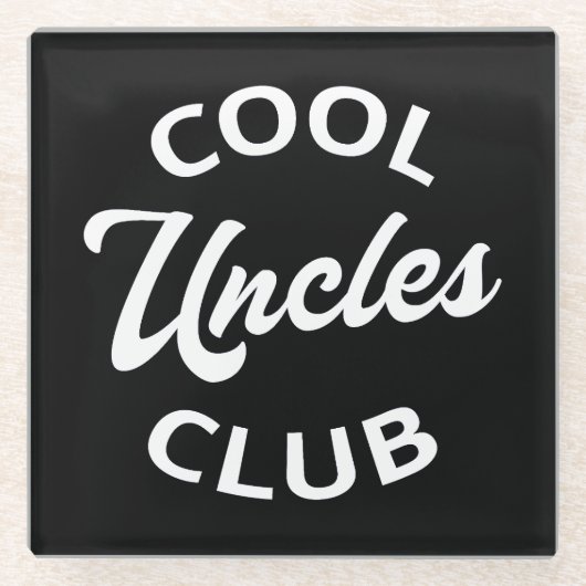 Cool Uncles Club I Glazen Onderzetter (Voorkant)