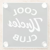 Cool Uncles Club I Glazen Onderzetter (Achterkant)