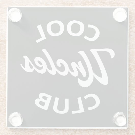 Cool Uncles Club I Glazen Onderzetter (Achterkant)