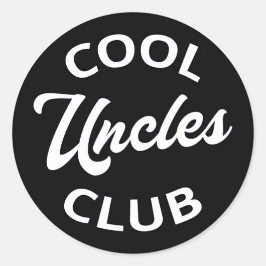 Cool Uncles Club I Ronde Sticker (Voorkant)
