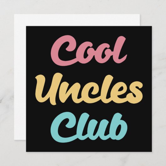 Cool Uncles Club II (Voorkant / Achterkant)