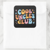 Cool Uncles Club III Vierkante Sticker (Tas)