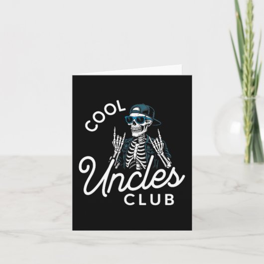 Cool Uncles Club Shirt Funny Skeleton Men Uncle  Kaart (Voorkant)