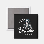 Cool Uncles Club Shirt Funny Skeleton Men Uncle  Magneet (Voorkant / Achterkant)
