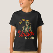 Cool Uncles Club Shirt Funny Skeleton Retro Uncle (Voorkant)