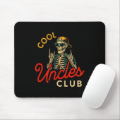 Cool Uncles Club Shirt Funny Skeleton Retro Uncle Muismat (Met muis)