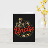 Cool Uncles Club Shirt Funny Skeleton Uncle Men Fa Kaart (Gele Bloem)