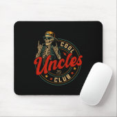 Cool Uncles Club Shirt Funny Skeleton Uncle Men Fa Muismat (Met muis)