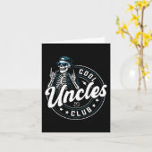 Cool Uncles Club Shirt Funny Skeleton Uncle Men Kaart (Gele Bloem)