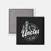Cool Uncles Club Shirt Funny Skeleton Uncle Men Magneet (Voorkant / Achterkant)