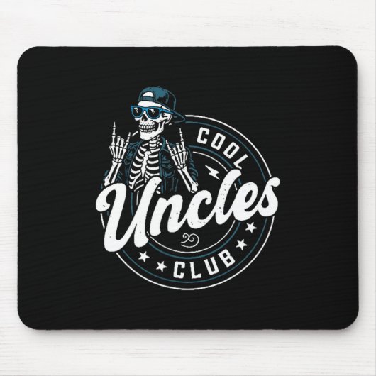 Cool Uncles Club Shirt Funny Skeleton Uncle Men Muismat (Voorkant)