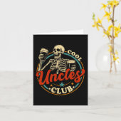 Cool Uncles Club Shirt Uncle Skeleton Men Fathers  Kaart (Gele Bloem)