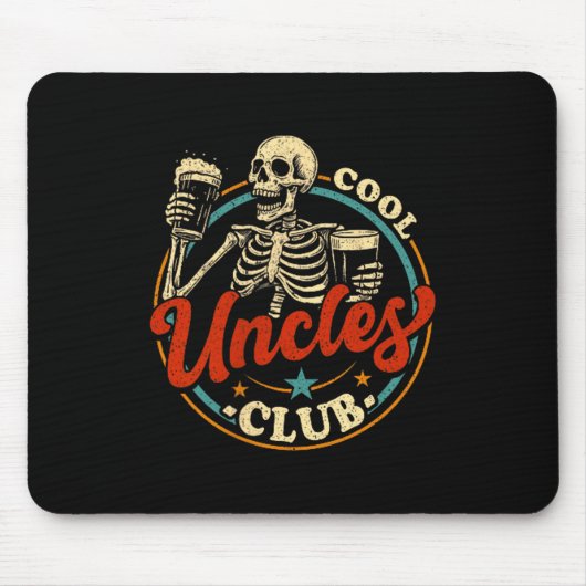 Cool Uncles Club Shirt Uncle Skeleton Men Fathers  Muismat (Voorkant)