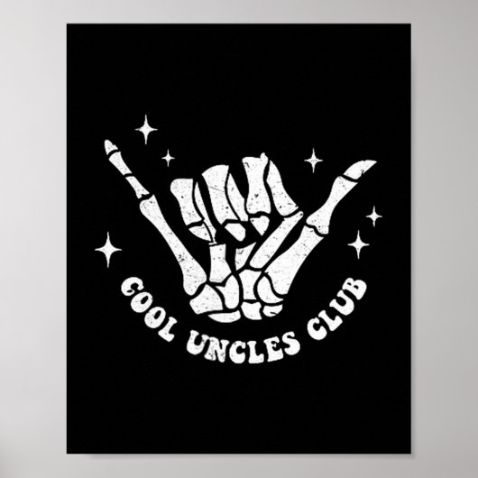 Cool Uncles Club Uncle Cke Birthday Father's Day  Poster (Voorkant)