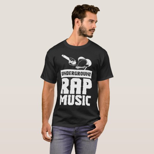 Cool Underground Rap Music Rap T-shirt (Voorkant volledig)