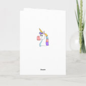 Cool Unicorn Birthday Kaart (Achterkant)