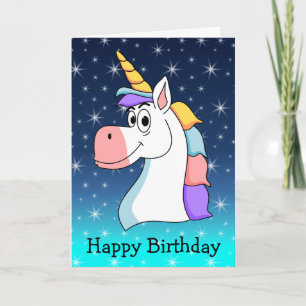 Cool Unicorn Birthday Kaart
