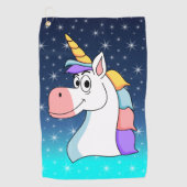 Cool Unicorn Golfhanddoek (Voorkant)