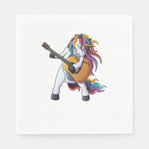 Cool Unicorn spelen gitaar _ Funny Animal Guitari Servet