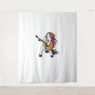 Cool Unicorn spelen gitaar _ Funny Animal Guitari Wandkleed