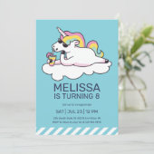 Cool Unicorn Summer Sunbril Girl Birthday Kaart (Staand voorkant)