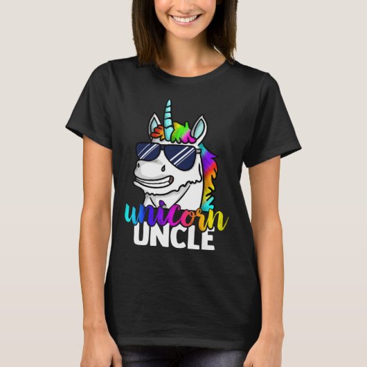 Cool Unicorn Uncle Unclecorn Mens  Fun Christmas T-shirt (Voorkant)