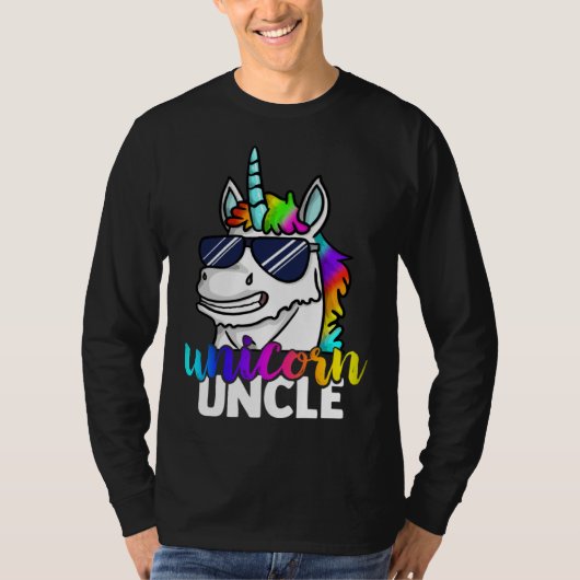 Cool Unicorn Uncle Unclecorn Mens  Fun Christmas T-shirt (Voorkant)