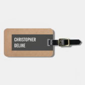 Cool Uniek Karton Grijze Streep Bagagelabel (Voorkant horizontaal)