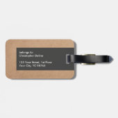 Cool Uniek Karton Grijze Streep Bagagelabel (Achterkant horizontaal)