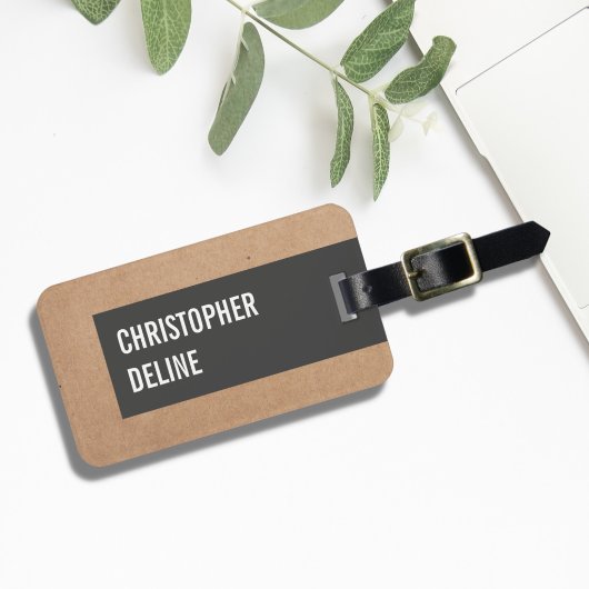 Cool Uniek Karton Grijze Streep Bagagelabel