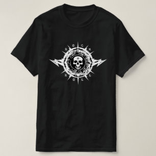 Cool Unieke Rock & Roll Heavy Metal Skull Splatter T-shirt