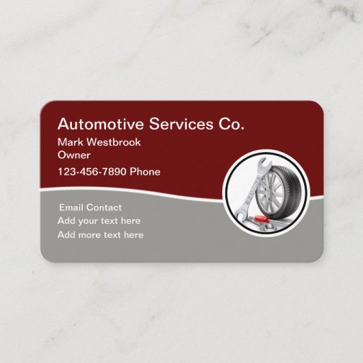 Cool Unieke Visitekaartjes van het thema Automobie (Voorkant)