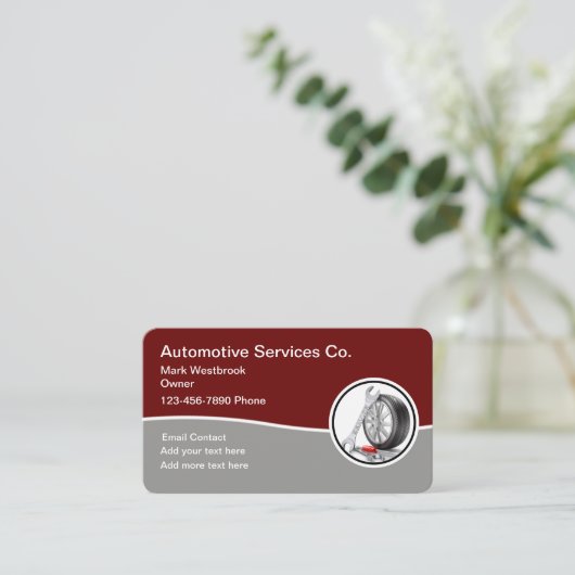 Cool Unieke Visitekaartjes van het thema Automobie (Staand voorkant)