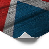 Cool union jack flag gadrk grunge wood effects poster (Hoek)