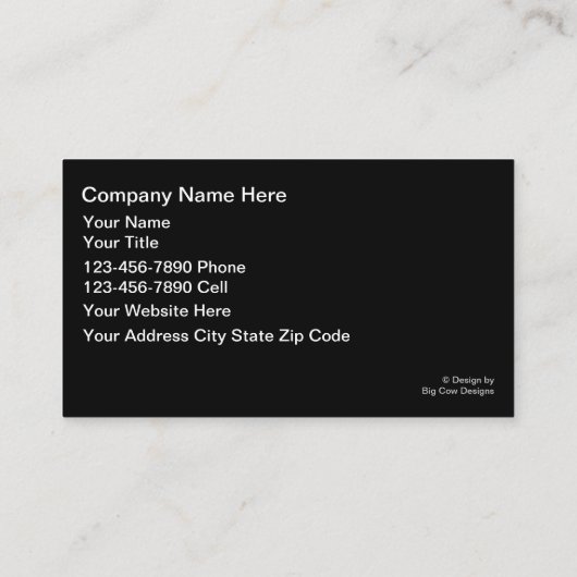 Cool Unique Construction Visitekaartjes (Achterkant)