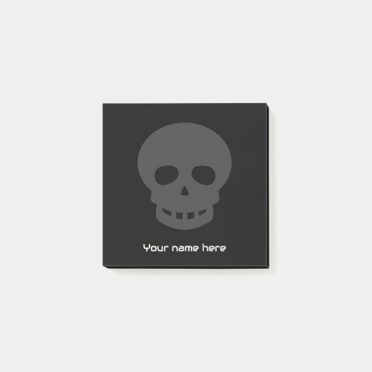 Cool Unique Gothic Schedel Grijs Zwart Post-it® Notes (Voorkant)